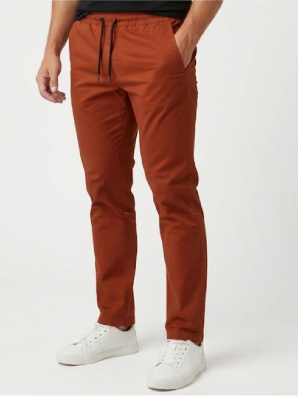 Forever 21 Men's Sz Large Brick Red Pants Straight leg Cargo Vibe